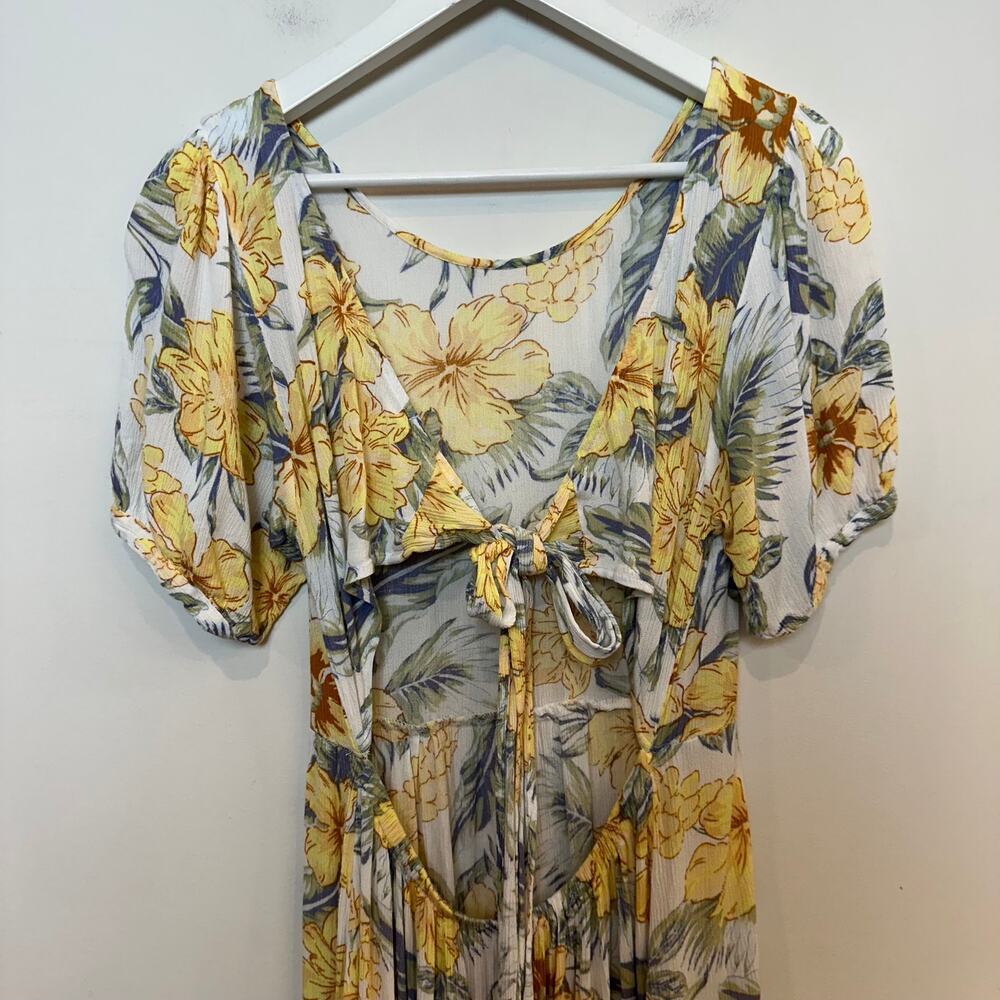 Rip Curl Always Summer Midi Dress Open Back Flora… - image 6